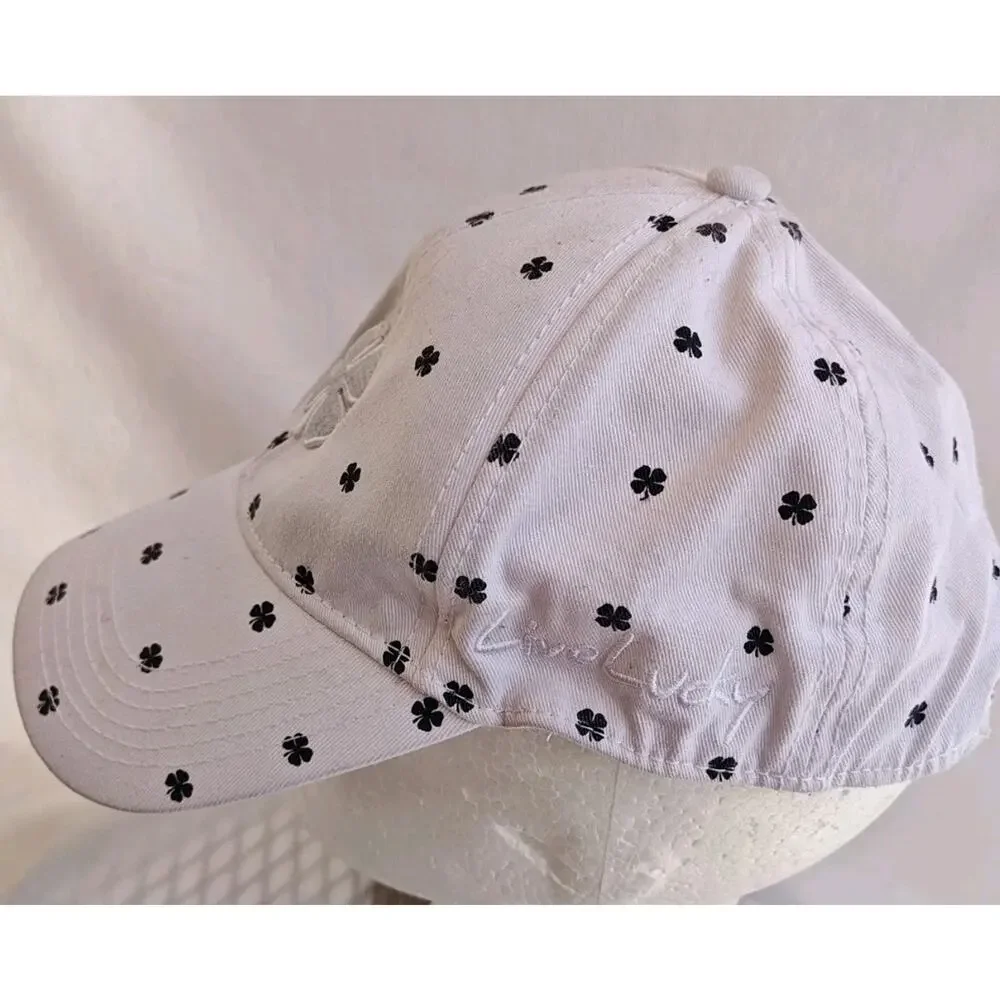 Black Clover White black Cover Hat Womens One Size Adjustable Embroidered Logo - Picture 2 of 7